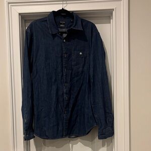 Todd Snyder Men's Denim Blue Casual Shirt
